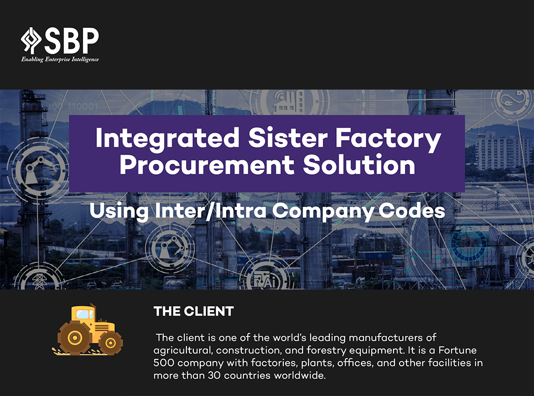 Integrated Sister Factory Procurement Solution 